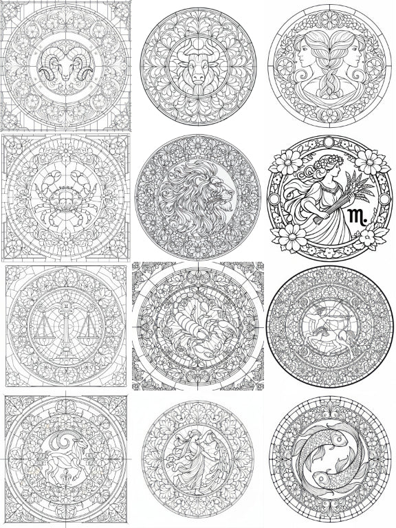Your Astrological Black and White 24x32-inch Wall Art Poster/Print