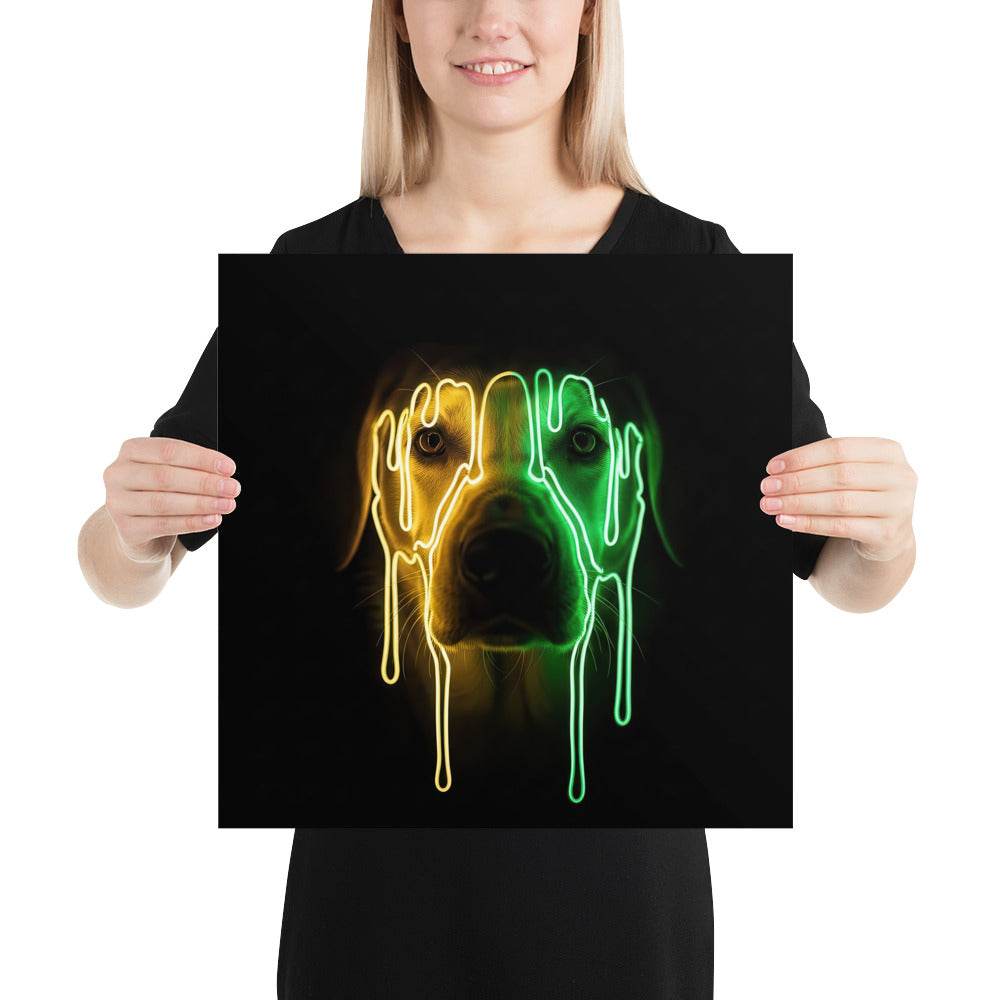 Dripping Neon Effect Poster Print