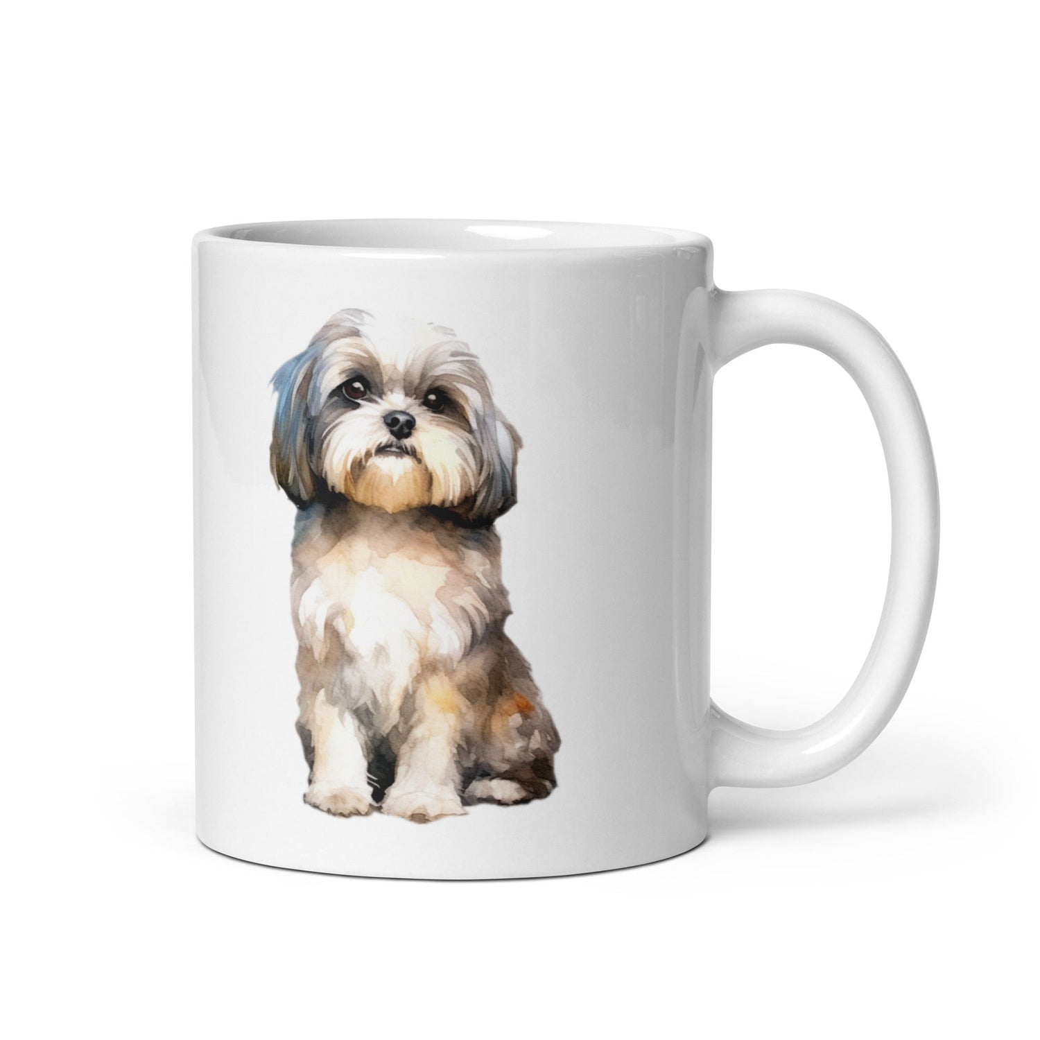 Shih Tzu white glossy mug