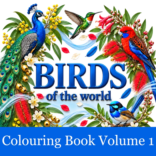 Your 20 Colourful Birds of the World Colouring Book Volume 1
