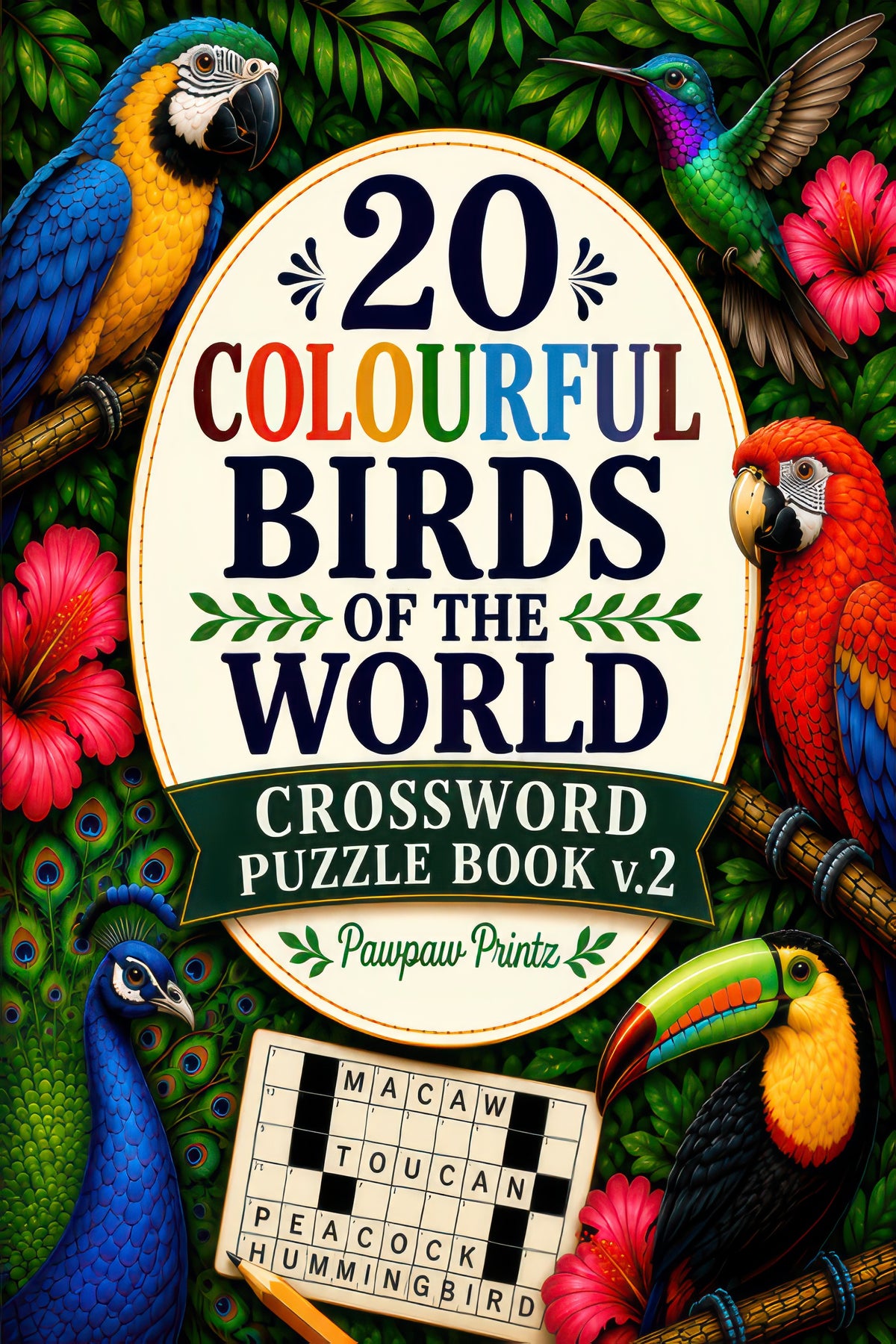 Your 20 Colourful Birds of the World Crossword Puzzle Book Volume 2