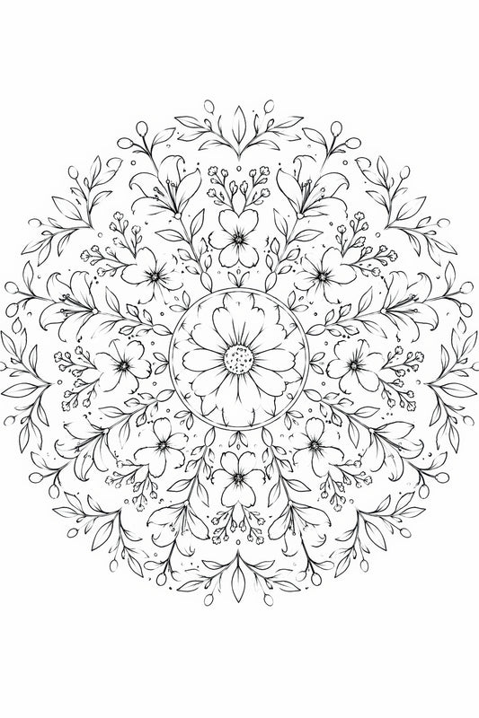 Floral Mandala-12 x 18 x 300