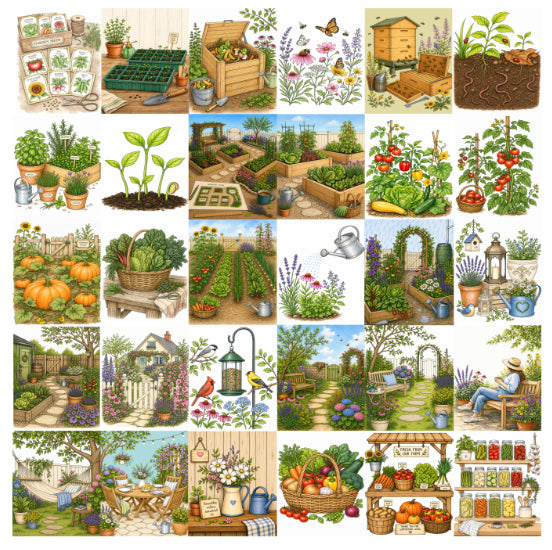 Your Vegetable Gardening for Women 36 x 36-inch Colour Poster/Print