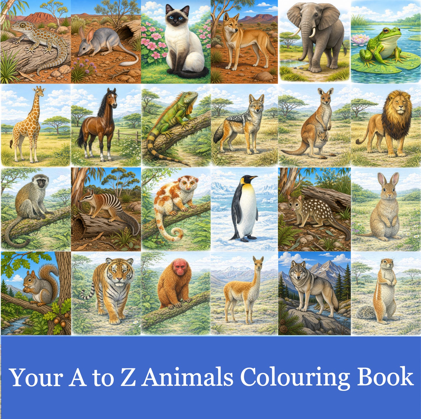 Your A to Z Animals Colouring Book