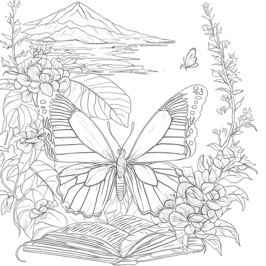 Learned Pink Butterfly-12x12x300