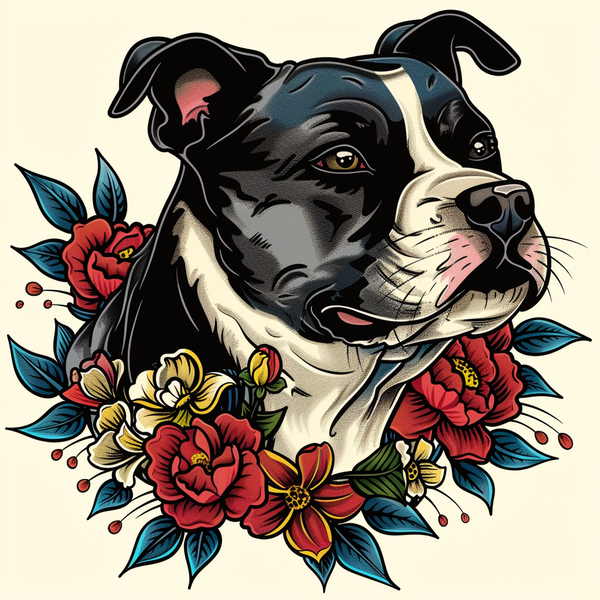 Pit Bull Tattoo Poster Prints