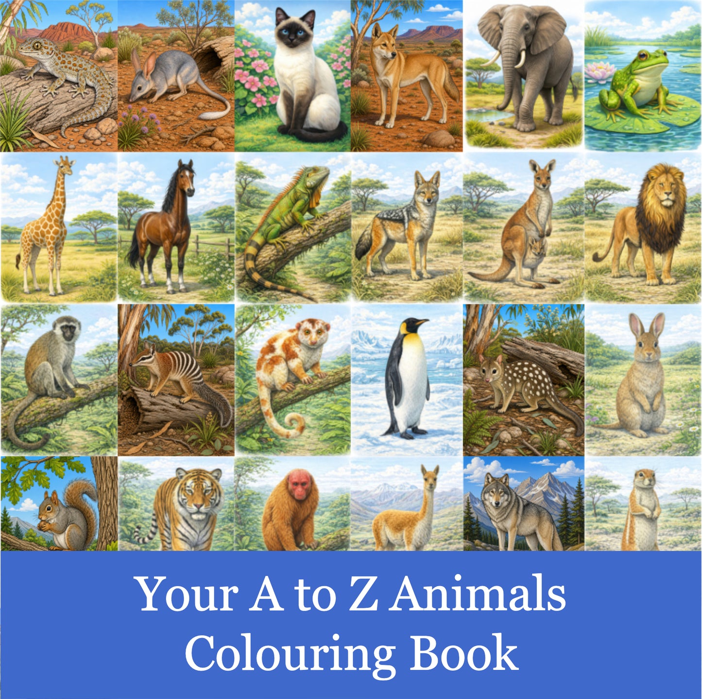 Your A to Z Animals Colouring Book