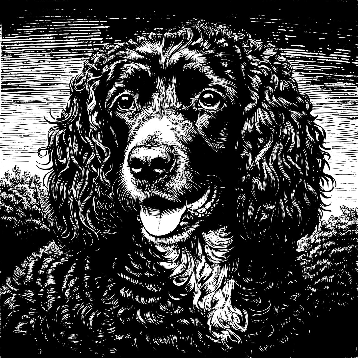 American Water Spaniel Throw Pillow