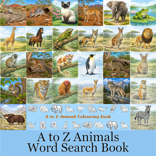 Your A to Z Animals Word Search Puzzle Book