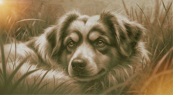 Australian Shepherd Film Grain Poster Print