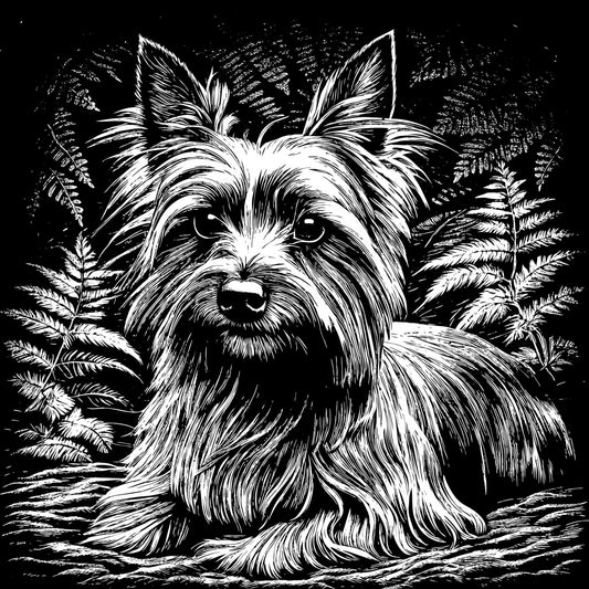 Australian Terrier Pencil Sketch Poster Print