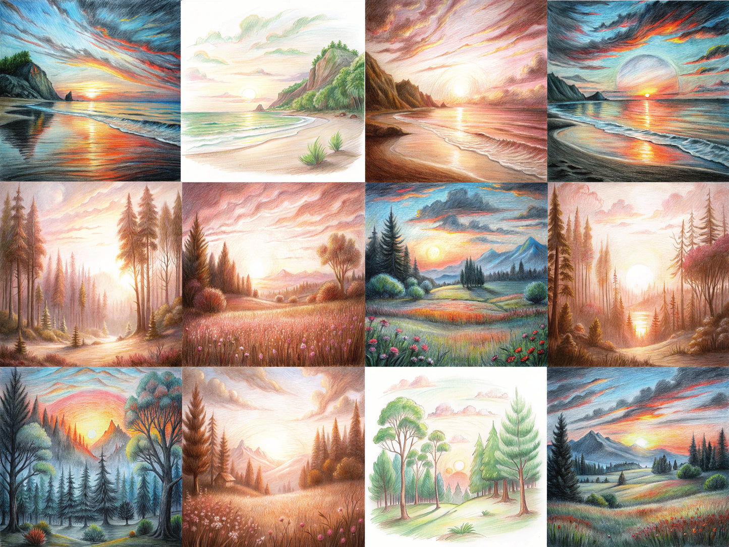 Beach Forest Meadow Throw Blanket