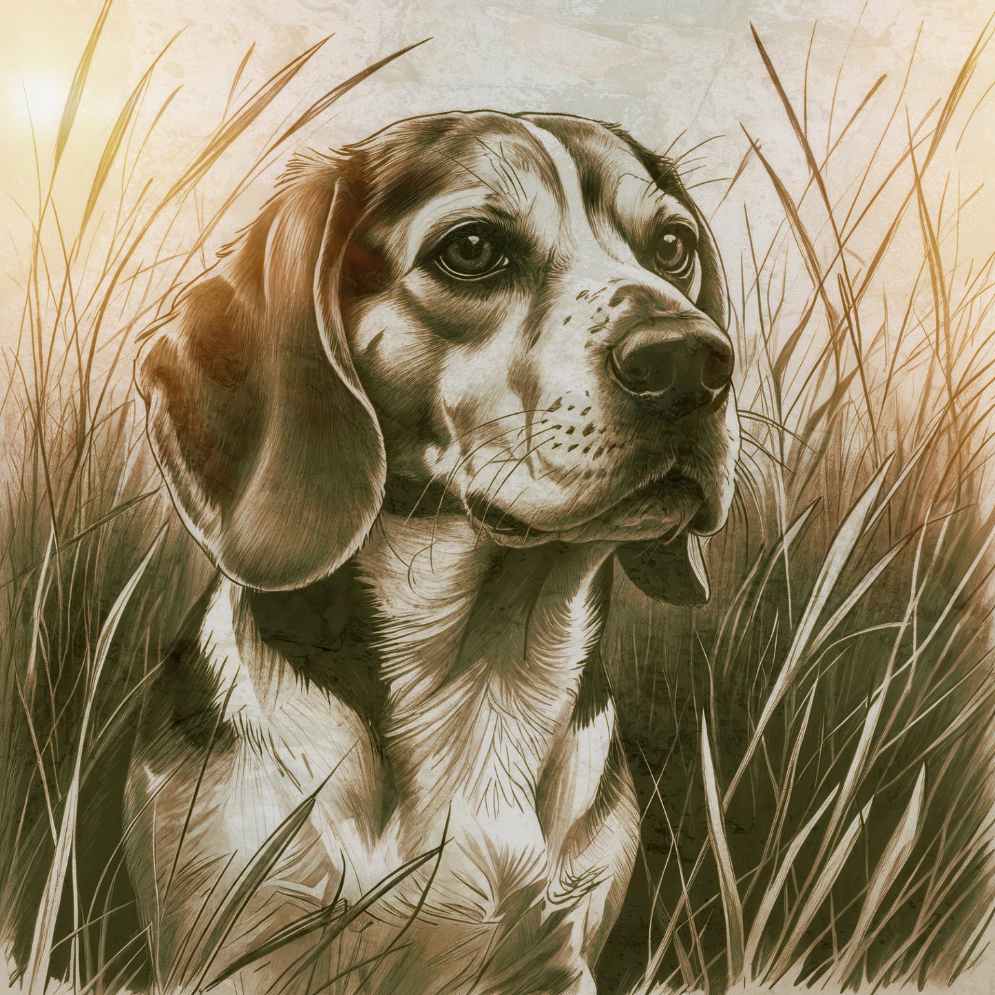 Beagle White glossy mug