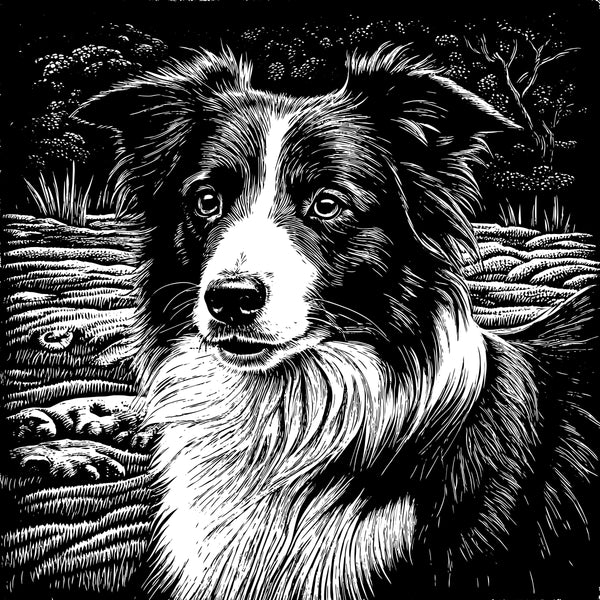 Border Collie Throw Pillow