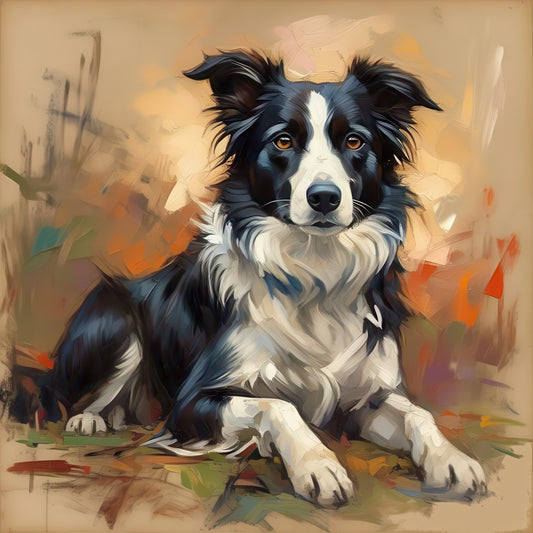 Border Collie Paint 5 Poster Print