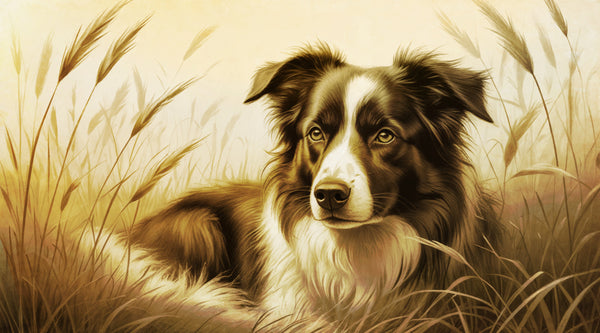Border Collie Pastel 1 Poster Print