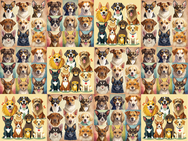 Cartoon Dogs Throw Blanket