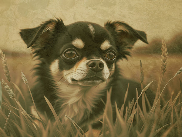 Chihuahua 1 Film Grain White glossy mug