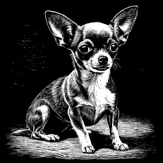 Chihuahua Pencil Sketch Poster Print
