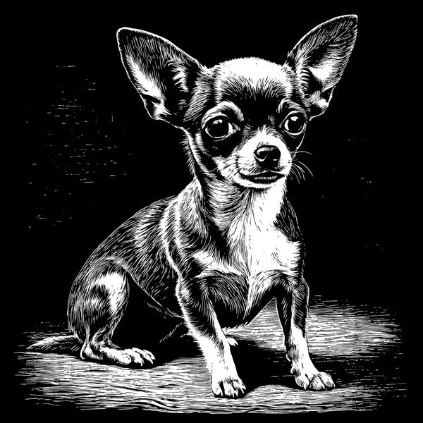 Chihuahua Pencil Sketch Poster Print