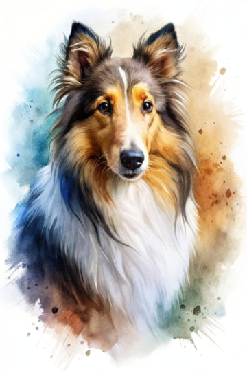 Collie white glossy mug
