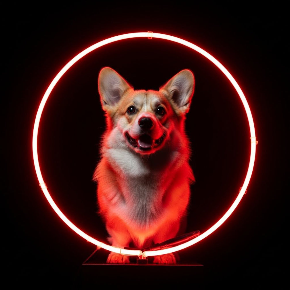 Pembroke Welsh Corgi--Overlapping Red Circle Poster Print