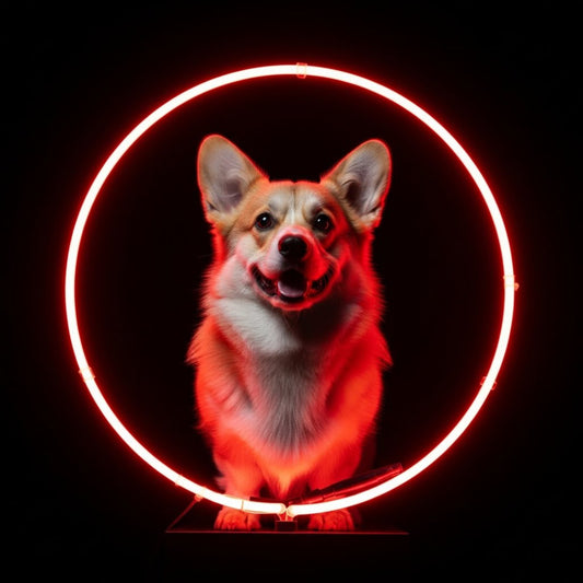 Pembroke Welsh Corgi--Overlapping Red Circle Poster Print