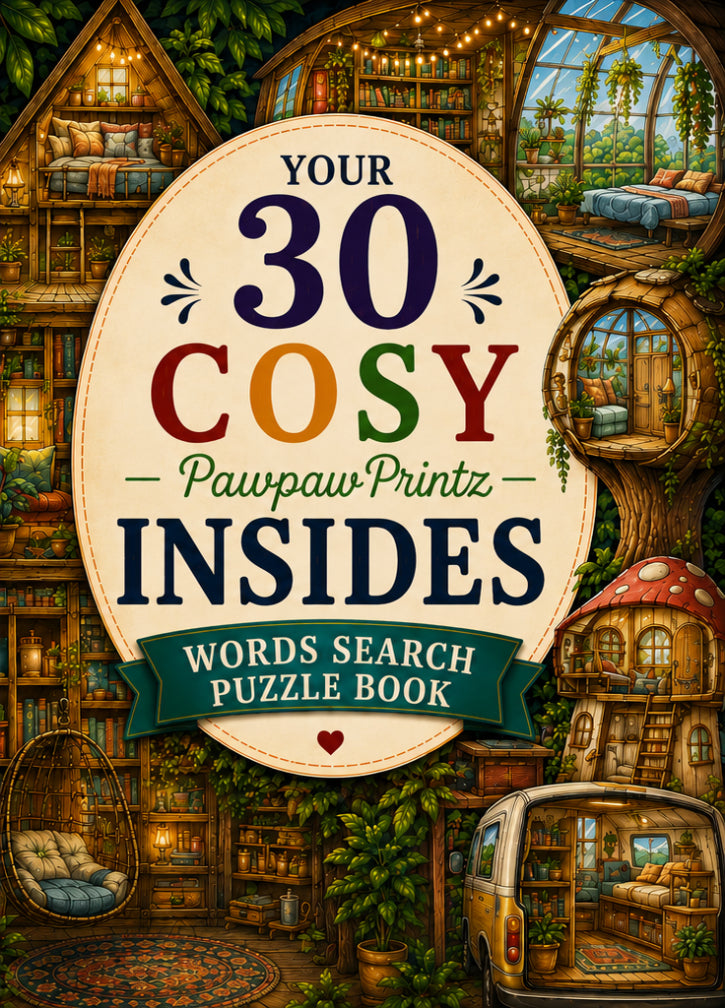 Your 30 Cosy Insides-Tiny Homes and Cabins Word Search Puzzle Book