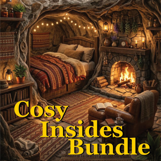 Your Pawpaw Printz Cosy Insides Colouring, Crossword, Word Search Books Bundle Digital
