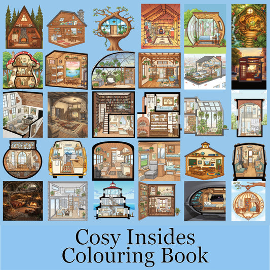 Your 30 Cosy Insides-Tiny Homes and Cabins Colouring Book