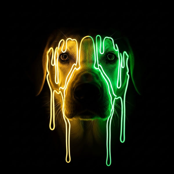 Dripping Neon Effect Poster Print