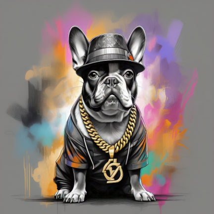 French Bulldog White glossy mug