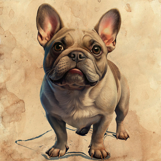 French Bulldog Texture Poster Print