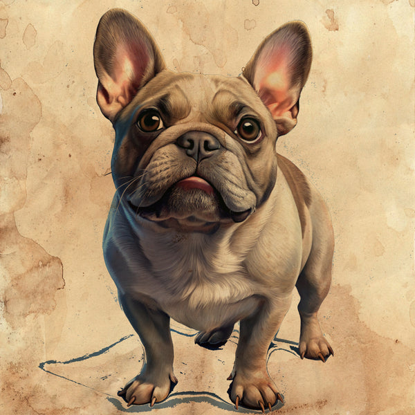 French Bulldog Texture Poster Print