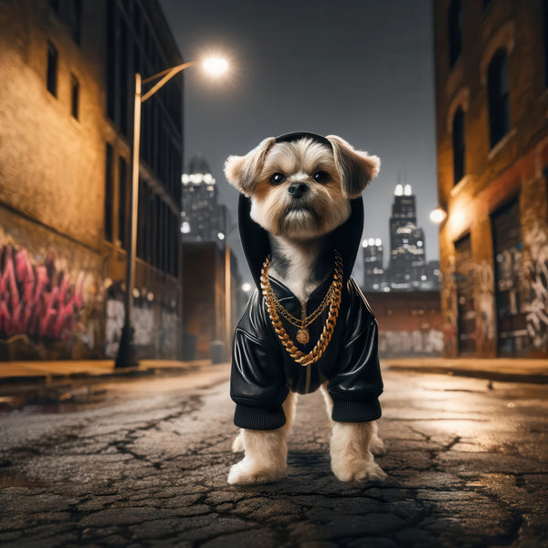 Yorkie Gangsta Poster Print