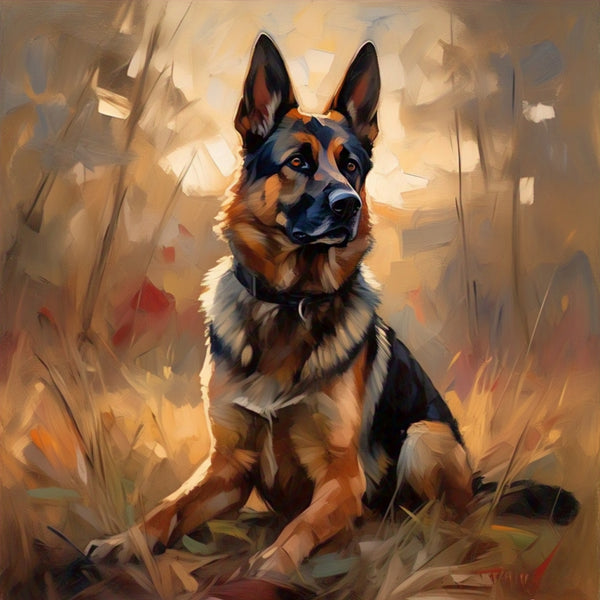 German Shepherd White glossy mug