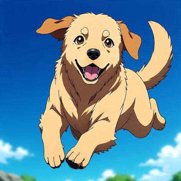 Golden Retriever Cartoon Eco Tote Bag