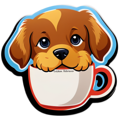 Golden Retriever Bubble-free sticker
