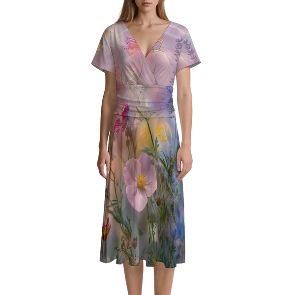 Design Custom V-Neck Midi Dress