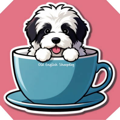 Old English Sheepdog Bubble-free sticker