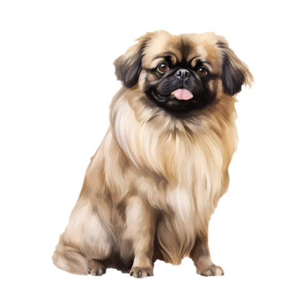 Pekingese white glossy mug