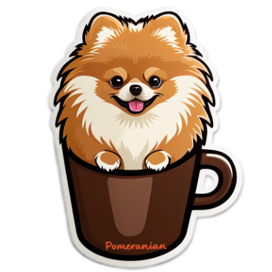 Pomeranian Bubble-free sticker
