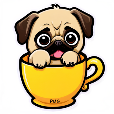 Pug Bubble-free sticker