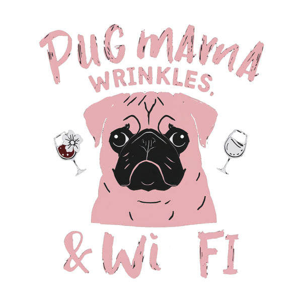 Pug Mania White glossy mug
