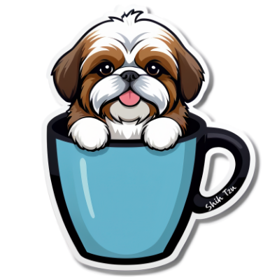 Shih Tzu Bubble-free sticker