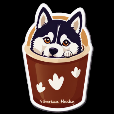 Siberian Husky Bubble-free sticker