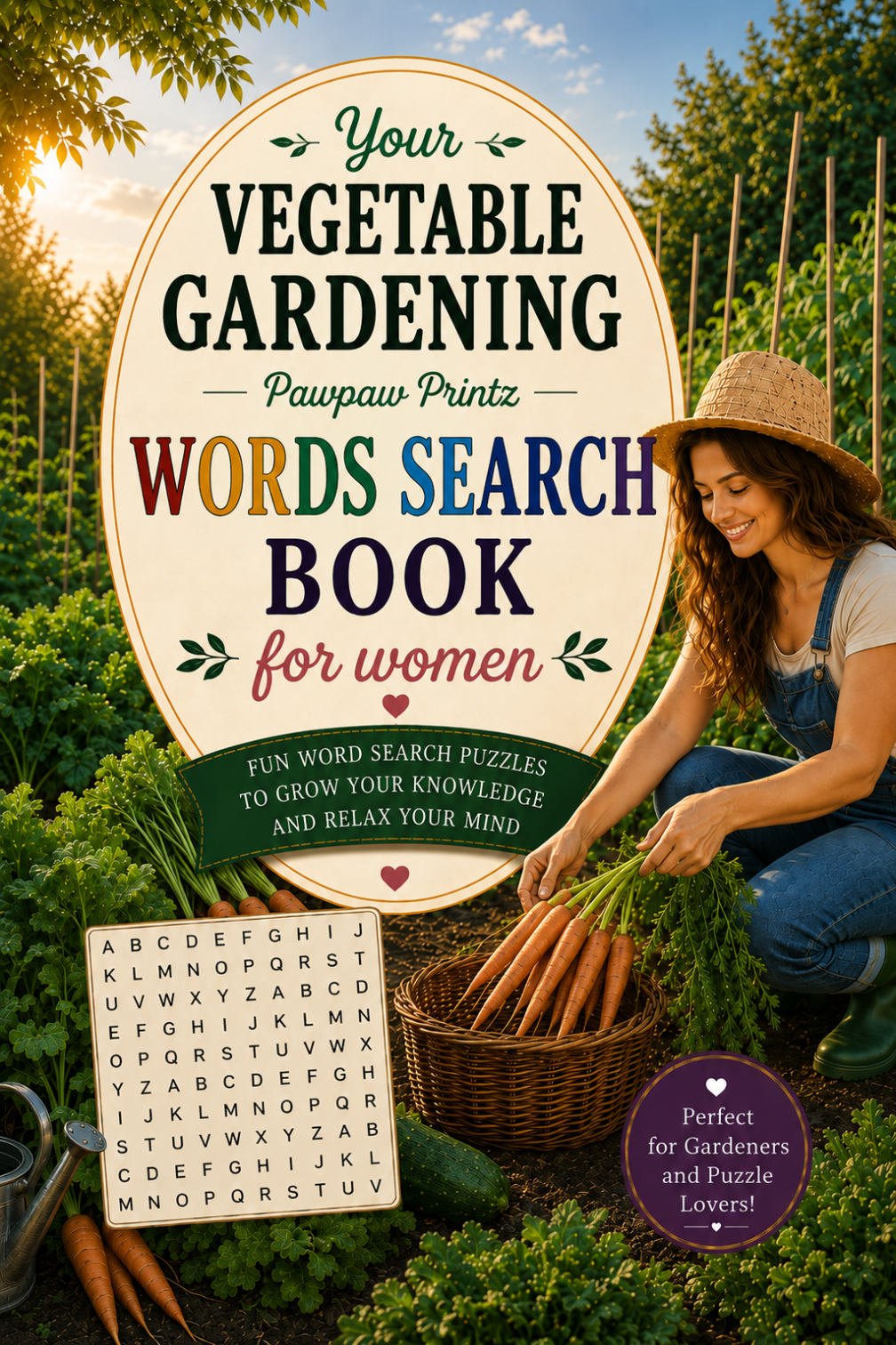 Your Vegetable Gardening for Women Words Search Puzzle Book