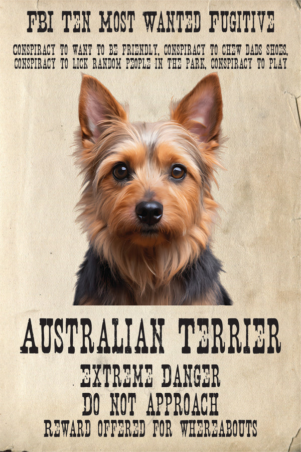 Australian Terrier: FBI Most Wanted-32x48x3000