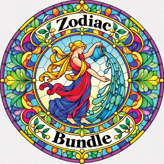 Your Pawpaw Printz Zodiac Colouring, Crossword, Word Search Books Bundle Digital
