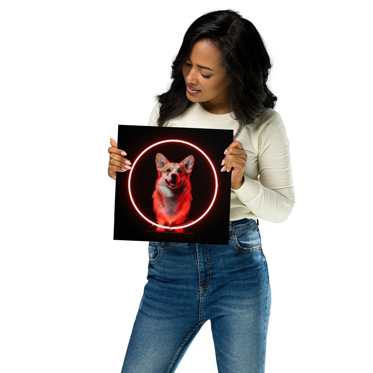 Pembroke Welsh Corgi--Overlapping Red Circle Poster Print